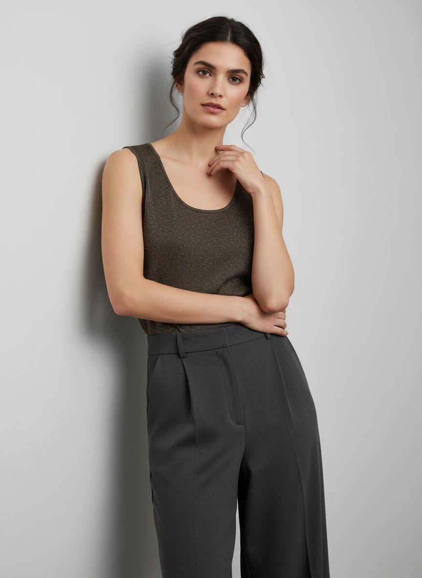 Blusa Deportiva Texturizada en Gris Oscuro