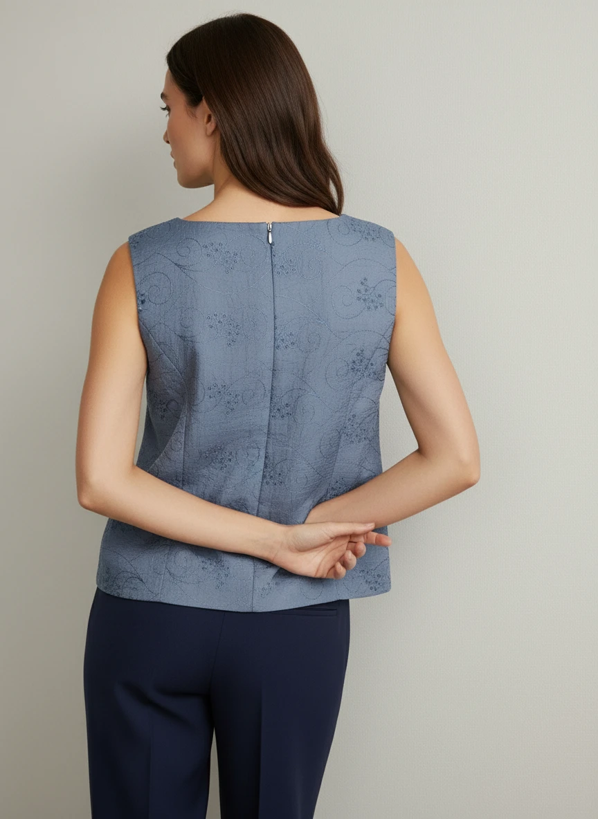 Blusa Sin Mangas con Estampado Floral Elegante - Imagen 2