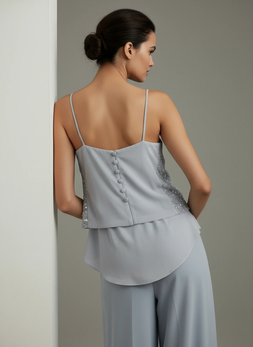 Top Brillante con Drapeado Cowl Elegante - Imagen 2