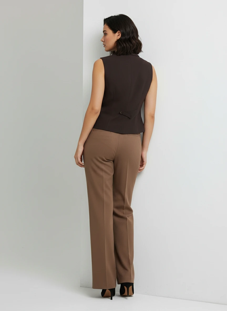 Chaleco Elegante sin Mangas con Solapas Clásicas - Imagen 2