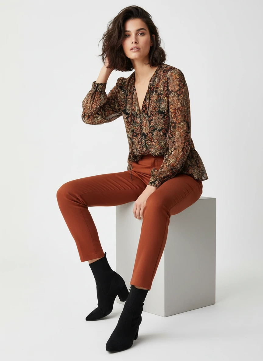 Blusa Estampada Vintage