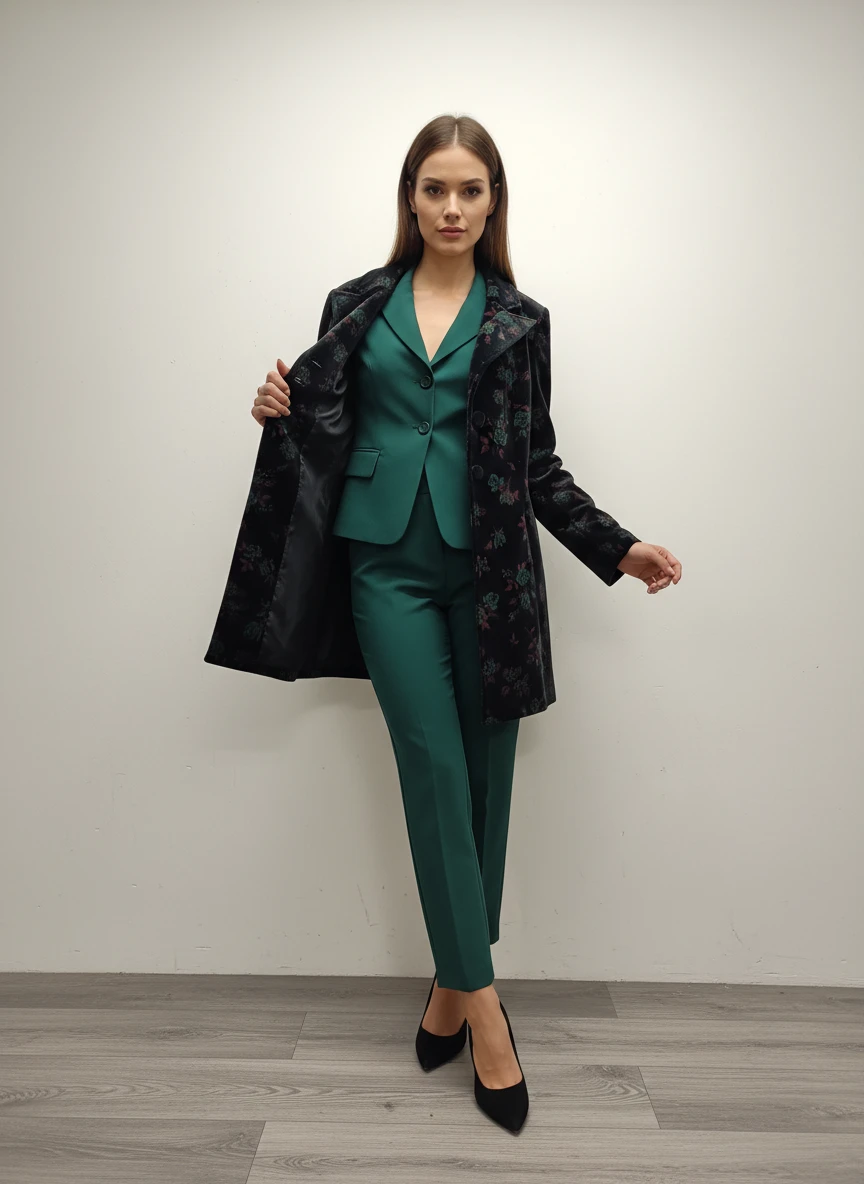 Blazer Terciopelo Floral Vintage Elegancia Atemporal