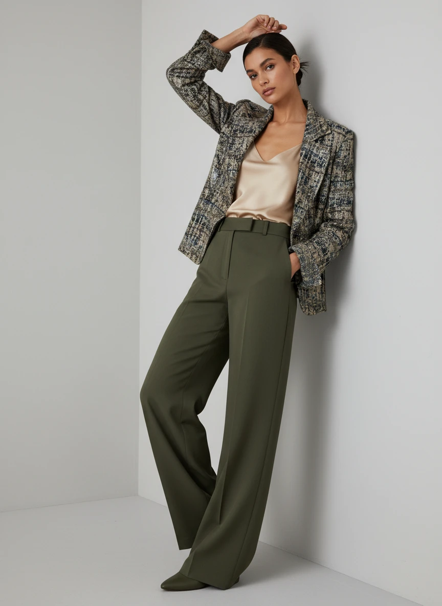 Chaqueta estampada en tonos tierra