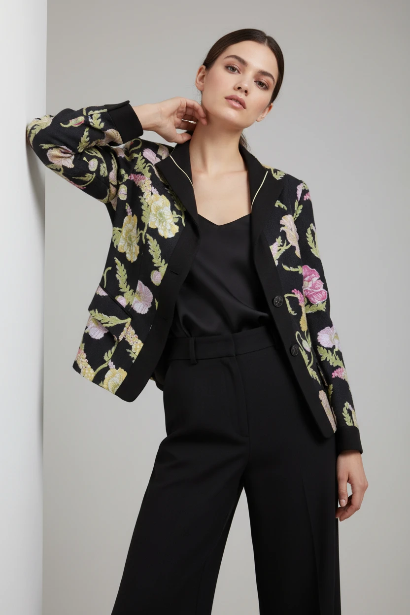 Blazer Floral Bordado